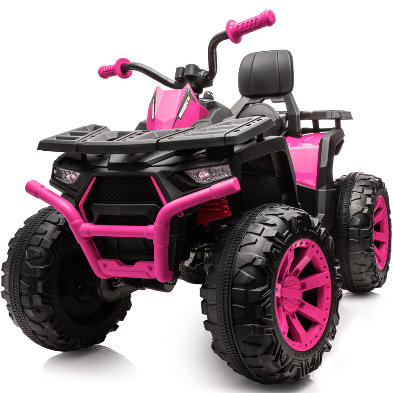 Outfunny Kids ATV 4 Wheeler 24 Volt 4WD Ride On Toys for Big Kids w 2 Seater 4x200W Motor 5.6Mph Max Speed Wayfair